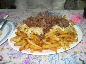 Chorrillana (Chile national dish)