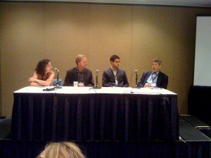 Jane moderates a panel