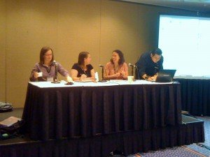 Jane moderates a panel