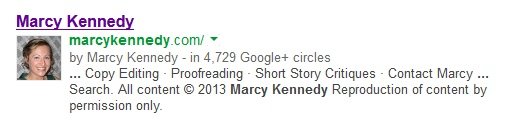 Search result with Google Authorship