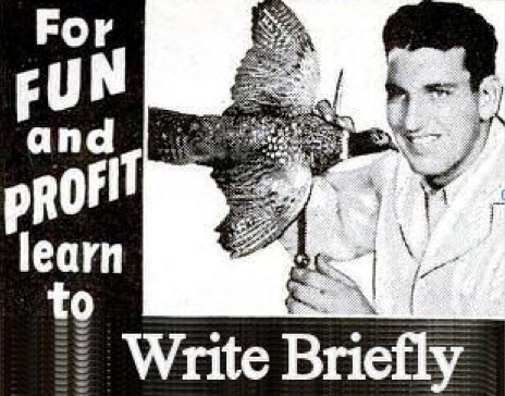 For fun and profit, learn to write briefly