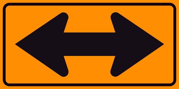 Double arrow sign