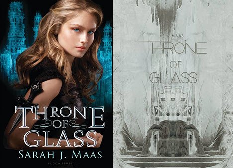 From Huffington Post Books, the Bloomsbury USA hardcover for Sarah J. Maas' Throne of Glass, left, and a reinterpretation by Ardawling