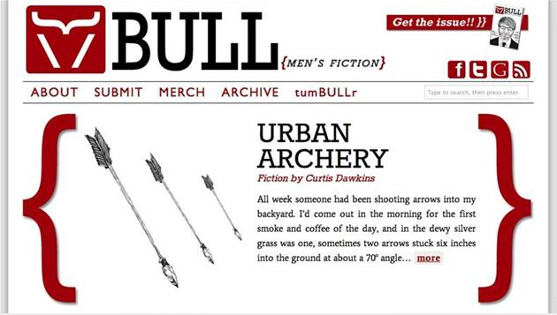 BULL Men's Fiction site look, 2011-2012