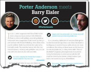 Barry Eisler #PorterMeets 10 January 2014 torn The Bookseller