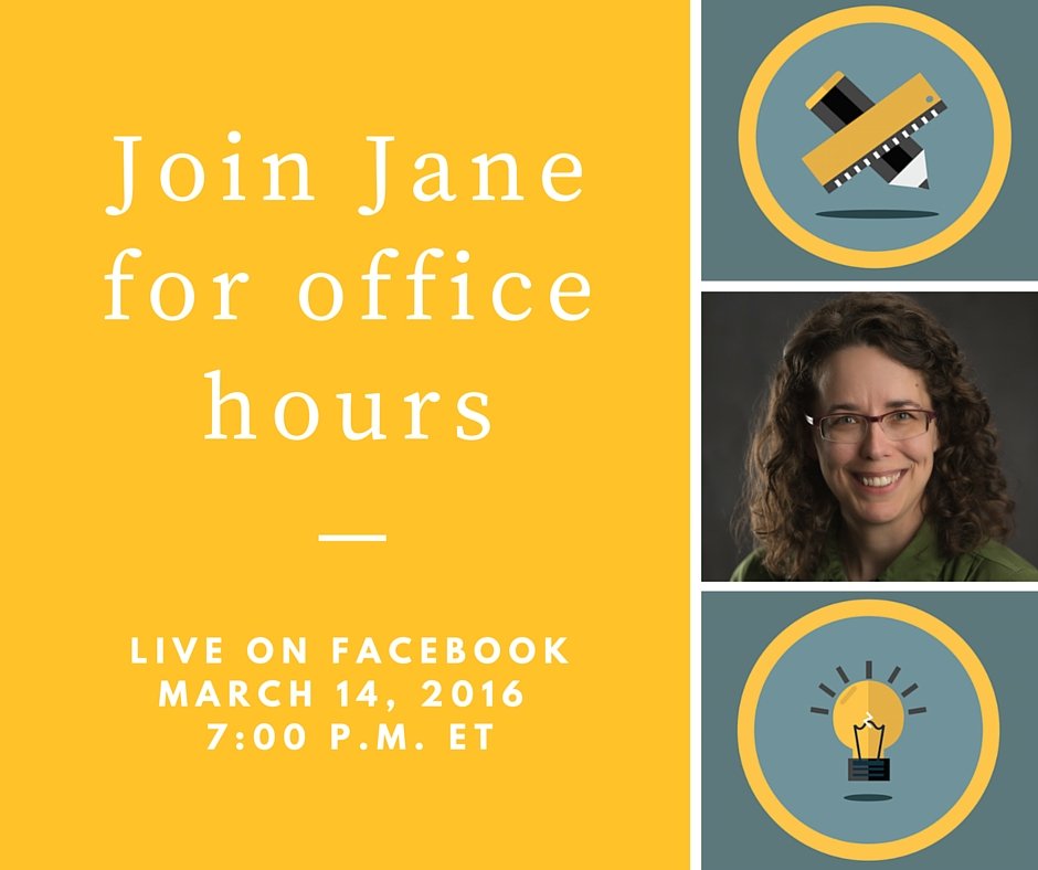 Jane's Facebook office hours