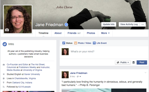 Friedman profile on Facebook