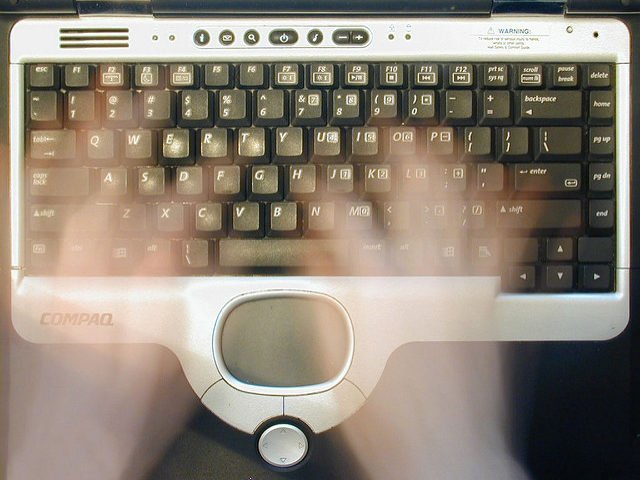Ghostly hands at a keyboard