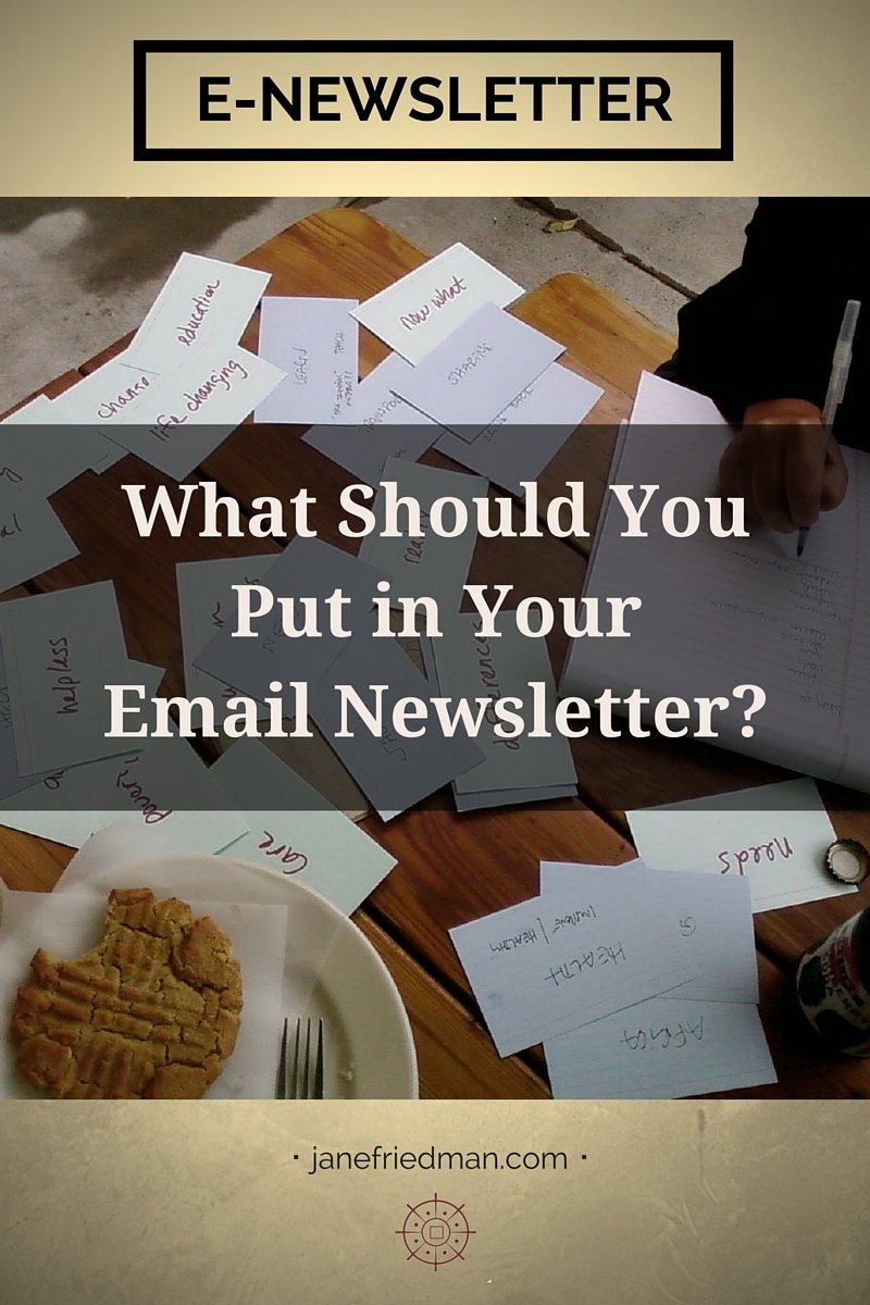 "Consider email simply as another piece of content for your readers. You can create content, right? I thought so. Then you can write an email without freaking out. I promise." -author Kirsten Oliphant third post in a series on email about making the process of writing an e-newsletter simple and accessible