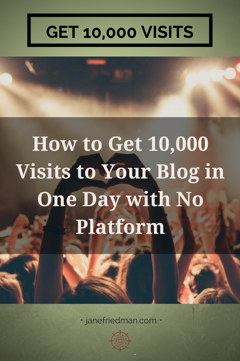There are specific steps you can take to have a wildly successful piece of content, right out of the gate, with no existing online platform. And I have a case study to prove the point: the story of my partner, Mark Griffin, who scored more than 10,000 visits in a single day due to a single blog post. Here's how it happened.