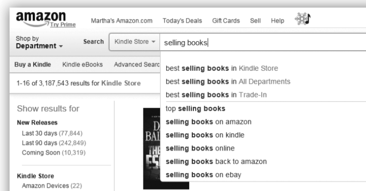 Amazon selling books search