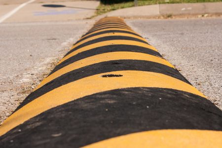 Image: speedbump in road