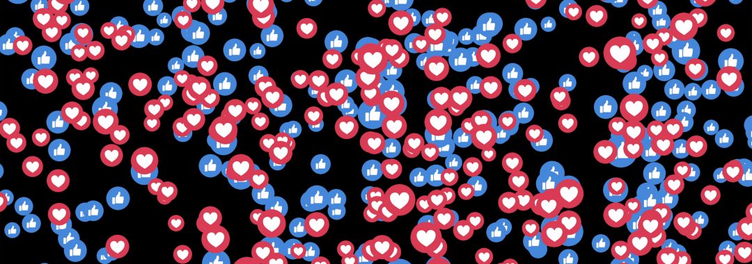 Image: Like and Love icons on Facebook