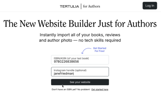 Tertulia launches an impressive website builder for authors