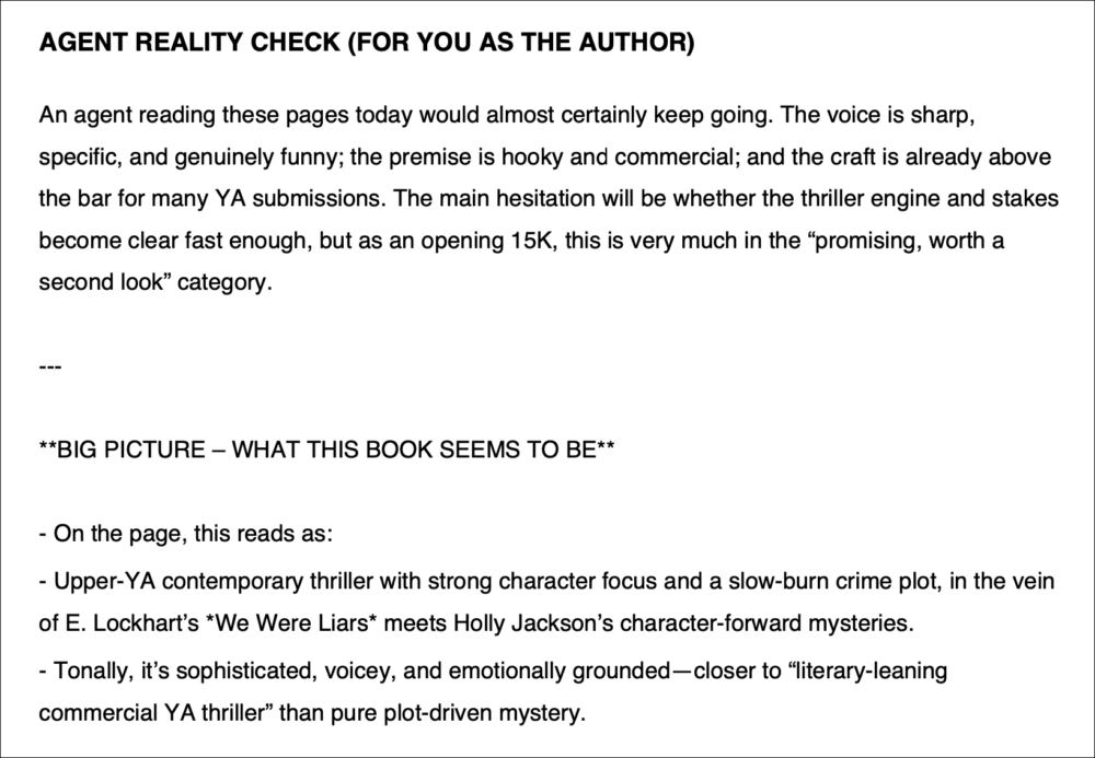 Screenshot from Request the Full, showing Agent Reality Check from the first-pages analysis.