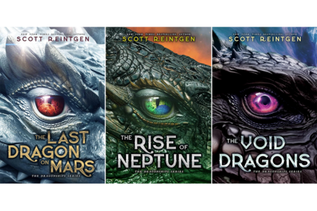 Covers of three books in the Dragonships series by Scott Reintgen